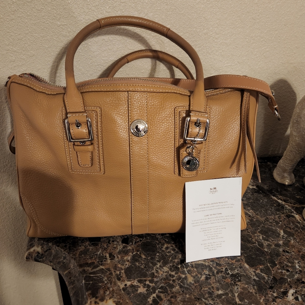 Coach Soft Leather Satchel Handbag - image 2